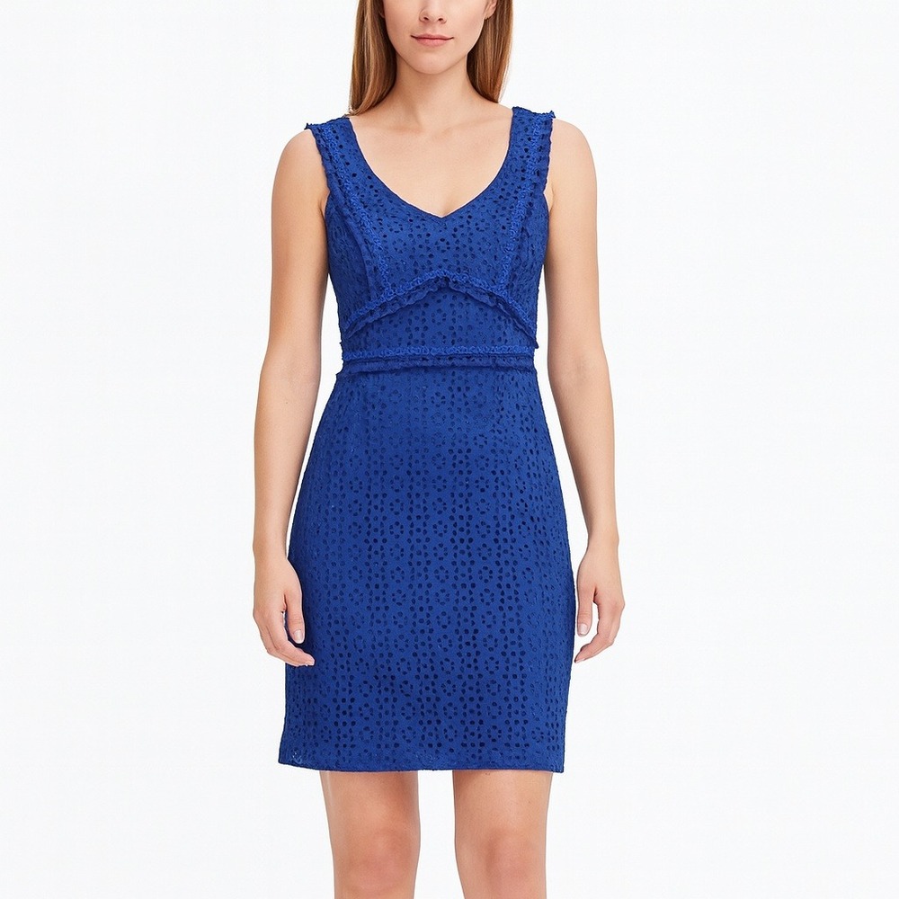 Lilly Pulitzer Womens Blue Lapis Kaylee Eyelet‎ Shift Dress 0